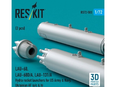 Lau-68 / Lau-68d/A And Lau-131/A Hydra Rocket Launchers For Us Army & Navy, Ukrainian Af (A/C & H) (2 Pcs / 3d Printed) - zdjęc