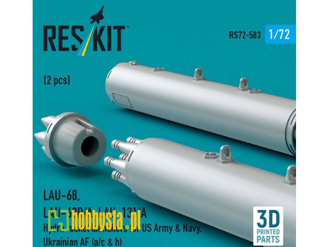 Lau-68 / Lau-68d/A And Lau-131/A Hydra Rocket Launchers For Us Army & Navy, Ukrainian Af (A/C & H) (2 Pcs / 3d Printed) - zdjęc