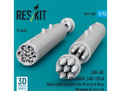 Lau-68 / Lau-68d/A And Lau-131/A Hydra Rocket Launchers For Us Army & Navy, Ukrainian Af (A/C & H) (2 Pcs / 3d Printed) - zdjęc