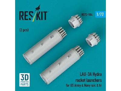 Lau-3 A Hydra Rocket Launchers For Us Army & Navy (A/C & H) (2 Pcs / 3d Printed) - zdjęcie 2