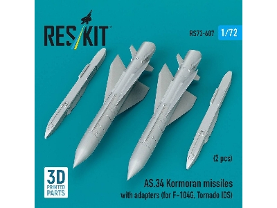 As.34 Kormoran Missiles With Adapters For F-104 G And Tornado Ids (2 Pcs / 3d-printed) - zdjęcie 2