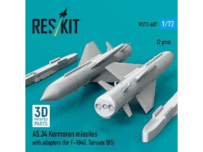 As.34 Kormoran Missiles With Adapters For F-104 G And Tornado Ids (2 Pcs / 3d-printed) - zdjęcie 3