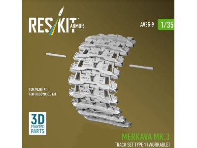 Merkava Mk.3 - 3d-printed Workable Track Set Type 1 (For Meng & Hobby Boss Kits) - zdjęcie 1