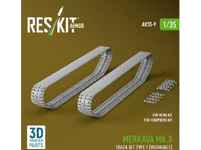 Merkava Mk.3 - 3d-printed Workable Track Set Type 1 (For Meng & Hobby Boss Kits) - zdjęcie 2