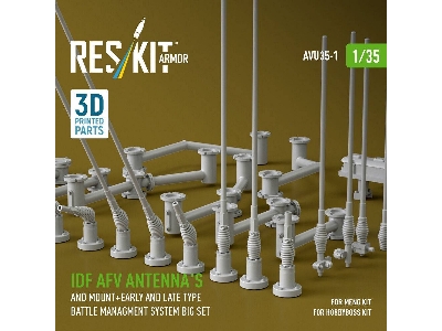 Idf Afv Antenna's And Mount + Early And Late Type Battle Managment System Big Set (3d Printed) - zdjęcie 2