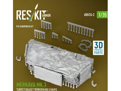 Merkava Mk.3 - 3d-printed Turret Basket With Working Chains (For Hobby Boss Kits) - zdjęcie 1