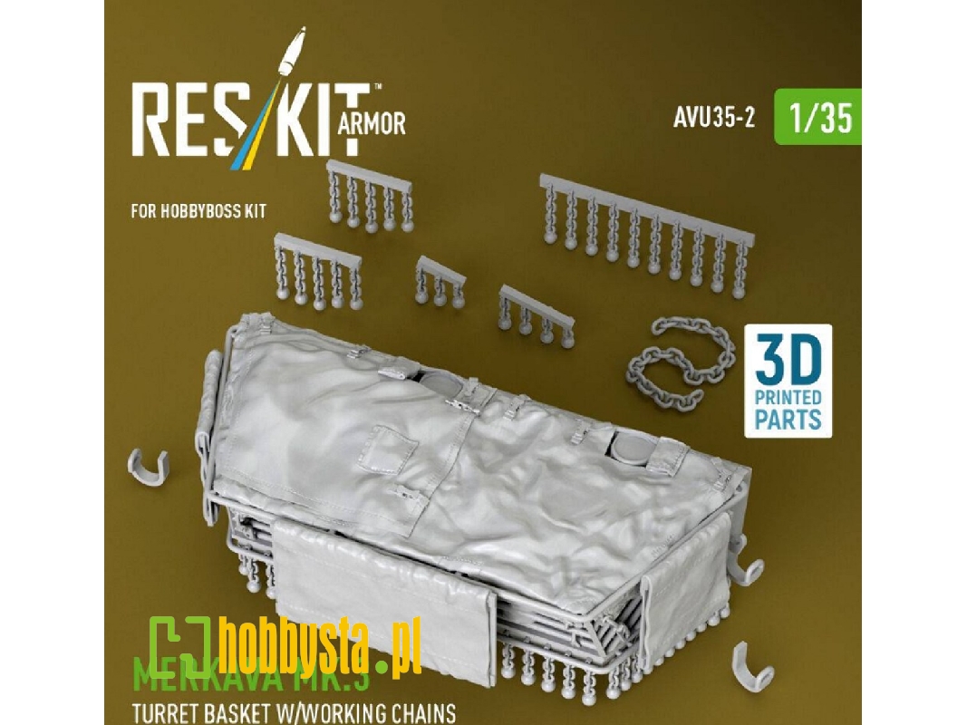 Merkava Mk.3 - 3d-printed Turret Basket With Working Chains (For Hobby Boss Kits) - zdjęcie 1