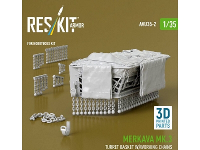 Merkava Mk.3 - 3d-printed Turret Basket With Working Chains (For Hobby Boss Kits) - zdjęcie 2