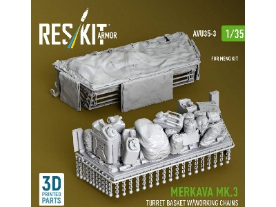 Merkava Mk.3 - 3d-printed Turret Basket With Working Chains (For Meng Kits) - zdjęcie 1
