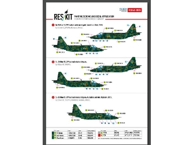 Su-25 Frogfoot - Clover (Blue 01, 04, 10, 22, 33) Ukrainian Air Forces (Main Decals With Stencils) - zdjęcie 2