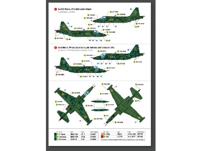 Su-25 Frogfoot - Clover (Blue 01, 04, 10, 22, 33) Ukrainian Air Forces (Main Decals With Stencils) - zdjęcie 3
