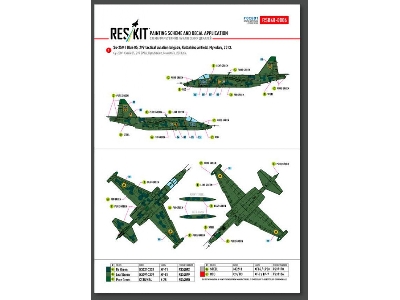 Su-25 Frogfoot - Clover (Blue 03, 05, 41, 45) Ukrainian Air Forces (Main Decals With Stencils) - zdjęcie 1