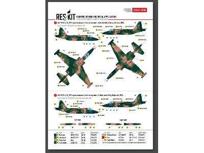 Su-25 Frogfoot - Geometric (Blue 17, 33, 01, 02) Ukrainian Air Forces (Main Decals With Stencils) - zdjęcie 1