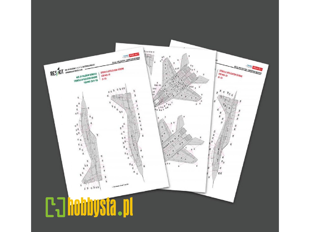 Mig-29 Fulcrum 9-12 / 9-13 And Ub - Ukrainian Air Forces (Stencils Decals) - zdjęcie 1