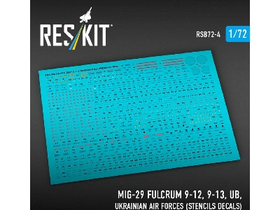 Mig-29 Fulcrum 9-12 / 9-13 And Ub - Ukrainian Air Forces (Stencils Decals) - zdjęcie 1