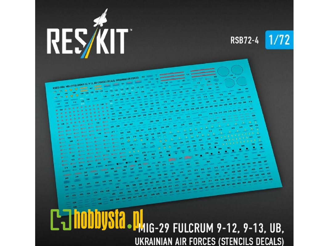 Mig-29 Fulcrum 9-12 / 9-13 And Ub - Ukrainian Air Forces (Stencils Decals) - zdjęcie 1