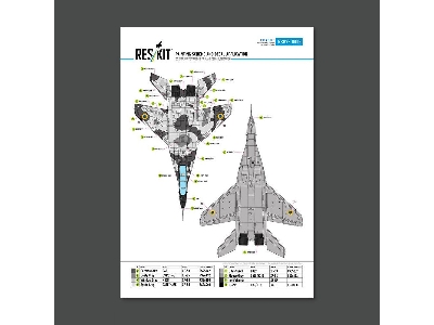 Mig-29 Ub / Fulcrum 9-13 - (White 90) Digital (Pixel) Ukrainian Air Forces For Trumpeter Kit (Main Decals With Stencils & Masks 