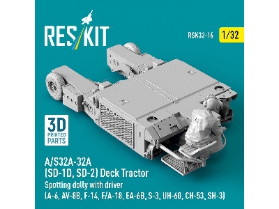 A/S32a-32a (Sd-1d, Sd-2) Deck Tractor Spotting Dolly With Driver For A-6, Av-8b, F-14, F/A-18, Ea-6b, S-3, Uh-60, Ch-53, Sh-3 (3
