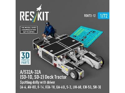 A/S32a-32a (Sd-1d, Sd-2) Deck Tractor Spotting Dolly With Driver For A-6, Av-8b, F-14, F/A-18, Ea-6b, S-3, Uh-60, Ch-53, Sh-3 (3