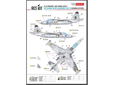 Sukhoi Su-25 Frogfoot - Light Digital (Pixel) Ukrainian Air Forces (Pre-cut Painting Masks ) - zdjęcie 1