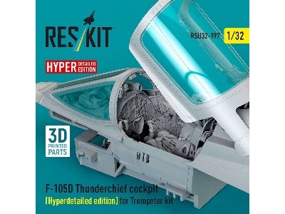 Republic F-105 D Thunderchief - Cockpit Hyperdetailed Edition (For Trumpeter Kits / 3d-printed) - zdjęcie 2