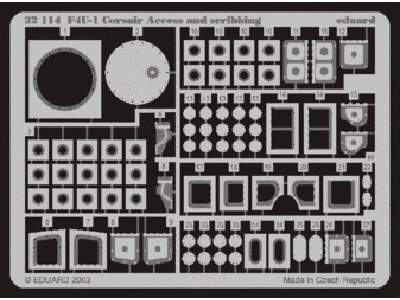  F4U-1 access and scribbing templates 1/32 - Trumpeter - blaszki - zdjęcie 1