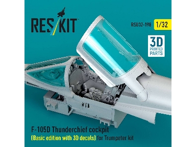 Republic F-105 D Thunderchief - Cockpit Basic Edition With 3d-decals (For Trumpeter Kits / 3d-printed) - zdjęcie 3