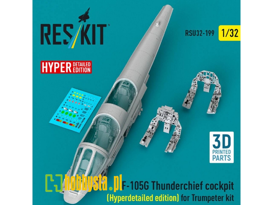Republic F-105 G Thunderchief - Cockpit Hyperdetailed Edition (For Trumpeter Kits / 3d-printed) - zdjęcie 1