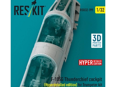 Republic F-105 G Thunderchief - Cockpit Hyperdetailed Edition (For Trumpeter Kits / 3d-printed) - zdjęcie 3