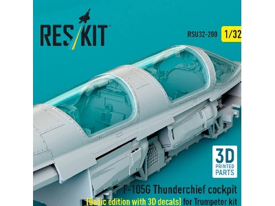 Republic F-105 G Thunderchief - Cockpit Basic Edition With 3d-decals (For Trumpeter Kits / 3d-printed) - zdjęcie 1