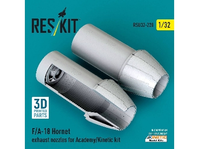 Mcdonnell Douglas F/A-18 Hornet - Exhaust Nozzles (For Academy & Kinetic Kits / 3d-printed) - zdjęcie 1