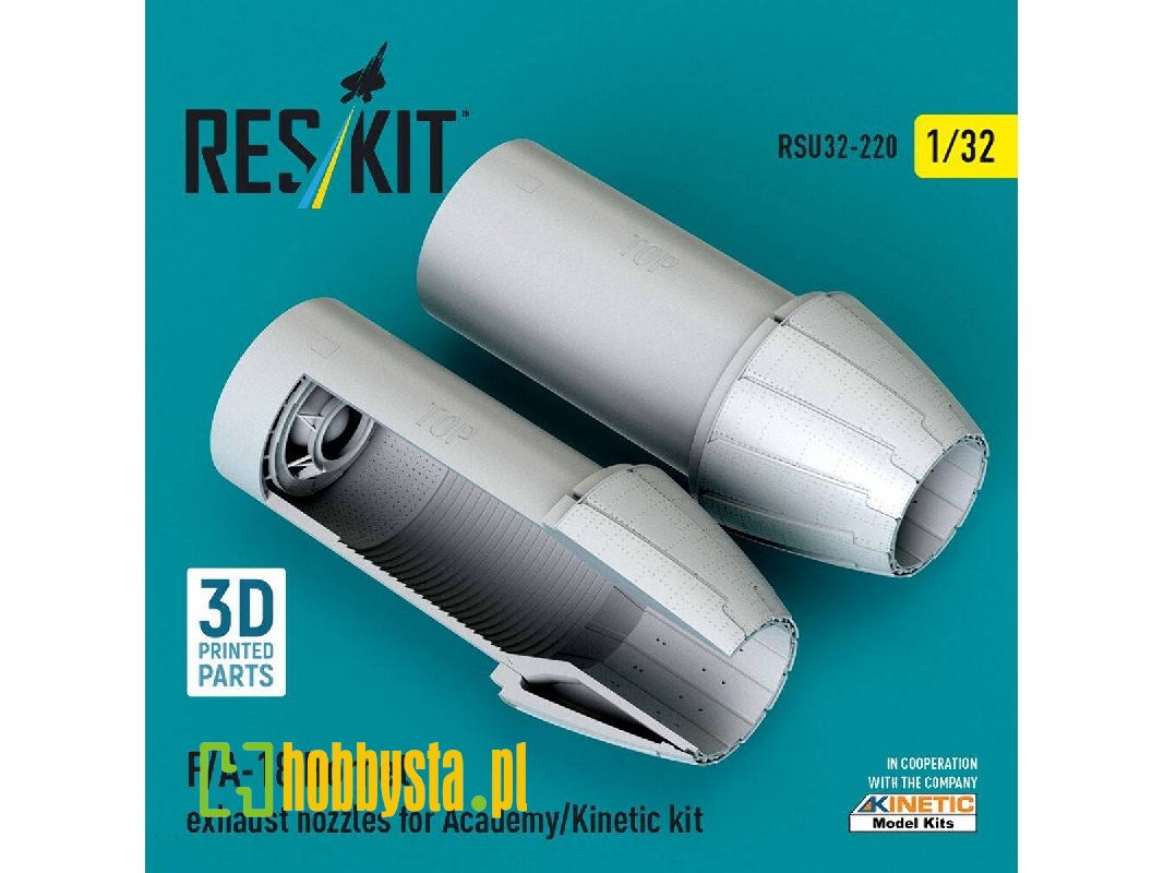 Mcdonnell Douglas F/A-18 Hornet - Exhaust Nozzles (For Academy & Kinetic Kits / 3d-printed) - zdjęcie 1