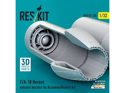 Mcdonnell Douglas F/A-18 Hornet - Exhaust Nozzles (For Academy & Kinetic Kits / 3d-printed) - zdjęcie 3