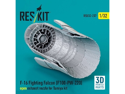 Lockheed Martin F-16 Fighting Falcon - F100-pw-220 Open Exhaust Nozzle (For Tamiya Kits / 3d-printed) - zdjęcie 3