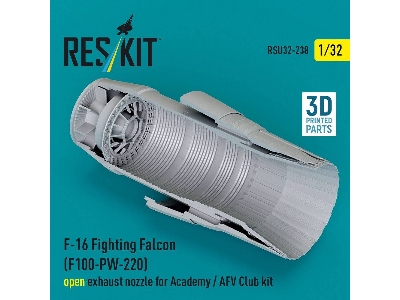 Lockheed Martin F-16 Fighting Falcon - F100-pw-220 Open Exhaust Nozzle (For Academy & Afv Club  Kits / 3d-printed) - zdjęcie 4