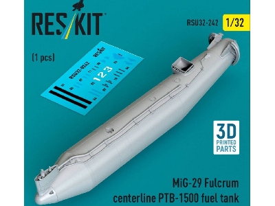 Mig-29 Fulcrum - Centerline Ptb-1500 Fuel Tank (1 Piece / 3d-printed) - zdjęcie 1