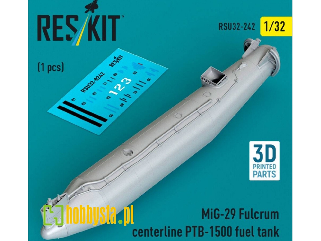 Mig-29 Fulcrum - Centerline Ptb-1500 Fuel Tank (1 Piece / 3d-printed) - zdjęcie 1