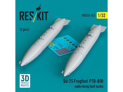 Sukhoi Su-25 Frogfoot - Ptb-800 Underwing Fuel Tanks (2 Pcs / 3d-printed) - zdjęcie 1