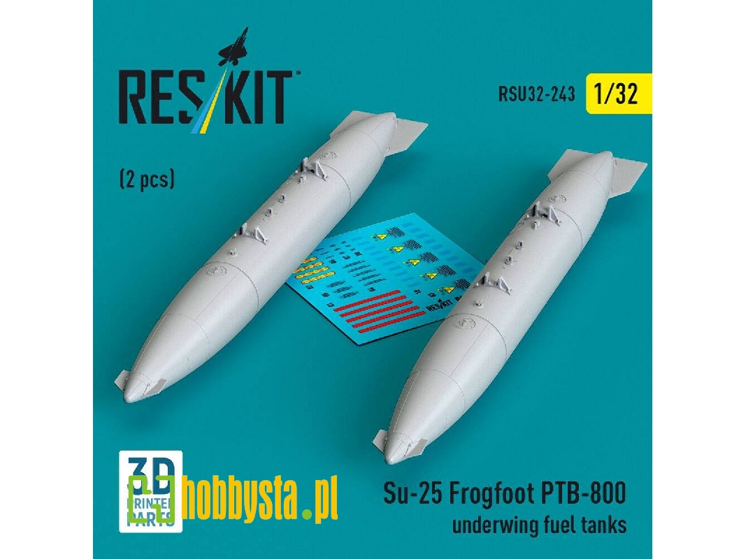 Sukhoi Su-25 Frogfoot - Ptb-800 Underwing Fuel Tanks (2 Pcs / 3d-printed) - zdjęcie 1