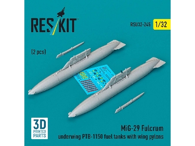 Mig-29 Fulcrum - Ptb-1150 Underwing Fuel Tanks With Pylons (2 Pcs / 3d-printed) - zdjęcie 1