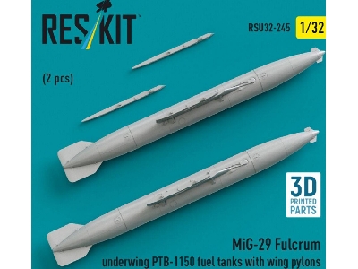 Mig-29 Fulcrum - Ptb-1150 Underwing Fuel Tanks With Pylons (2 Pcs / 3d-printed) - zdjęcie 3