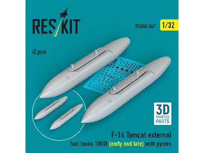 Grumman F-14 Tomcat - External Fuel Tanks 1000l (Early And Late) With Pylons (2 Pcs / 3d-printed) - zdjęcie 1