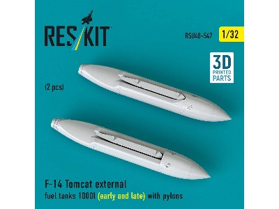 Grumman F-14 Tomcat - External Fuel Tanks 1000l (Early And Late) With Pylons (2 Pcs / 3d-printed) - zdjęcie 2