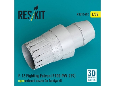 Lockheed Martin F-16 Fighting Falcon - F100-pw-229 Open Exhaust Nozzle (For Tamiya Kits / 3d-printed) - zdjęcie 1