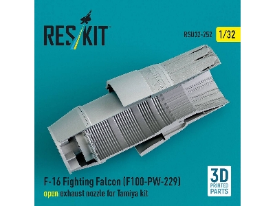 Lockheed Martin F-16 Fighting Falcon - F100-pw-229 Open Exhaust Nozzle (For Tamiya Kits / 3d-printed) - zdjęcie 2