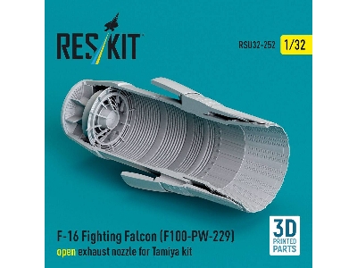 Lockheed Martin F-16 Fighting Falcon - F100-pw-229 Open Exhaust Nozzle (For Tamiya Kits / 3d-printed) - zdjęcie 4
