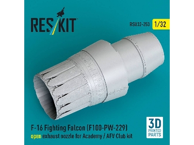 Lockheed Martin F-16 Fighting Falcon - F100-pw-229 Open Exhaust Nozzle (For Academy And Afv Club Kits / 3d-printed) - zdjęcie 1