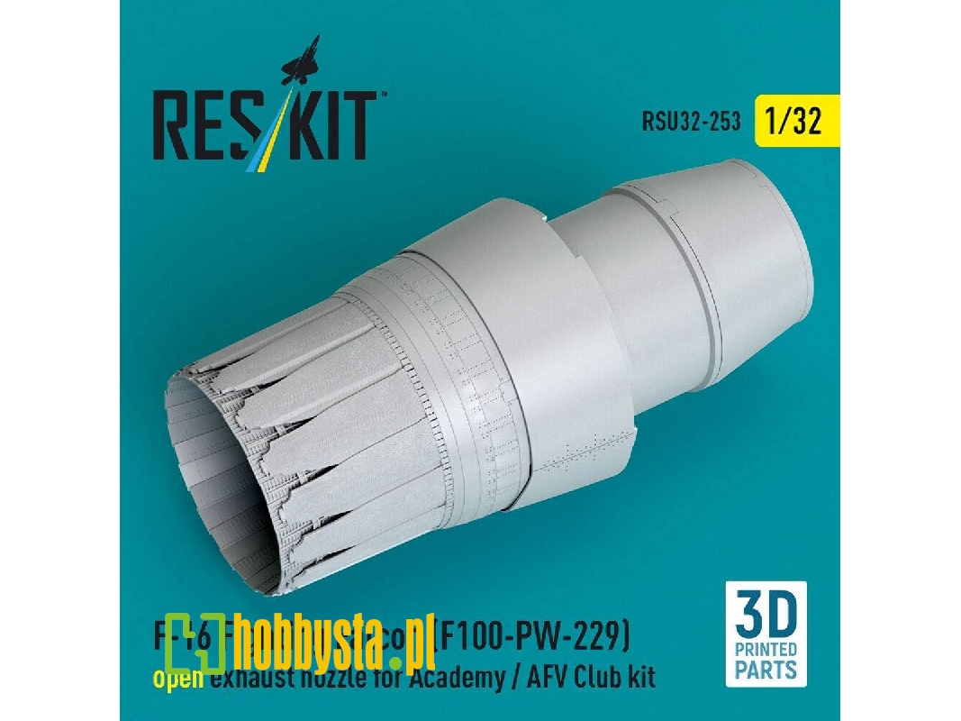 Lockheed Martin F-16 Fighting Falcon - F100-pw-229 Open Exhaust Nozzle (For Academy And Afv Club Kits / 3d-printed) - zdjęcie 1