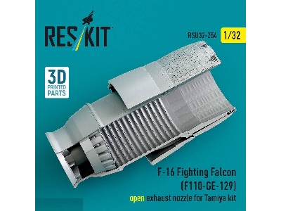 Lockheed Martin F-16 Fighting Falcon - F110-ge-129 Open Exhaust Nozzle (For Tamiya Kits / 3d-printed) - zdjęcie 2
