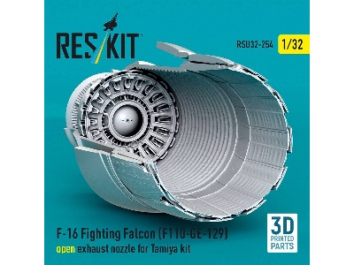 Lockheed Martin F-16 Fighting Falcon - F110-ge-129 Open Exhaust Nozzle (For Tamiya Kits / 3d-printed) - zdjęcie 3